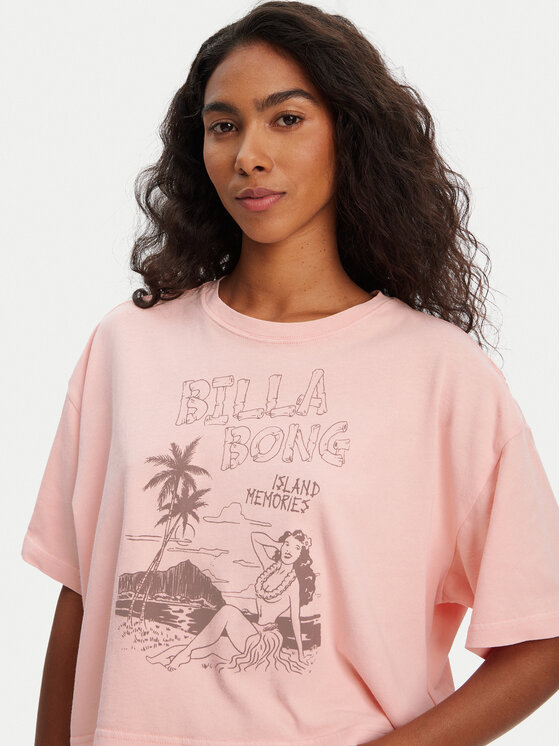 Billabong Billabong T-shirt Island Memories EBJZT00427 Corallo Oversize