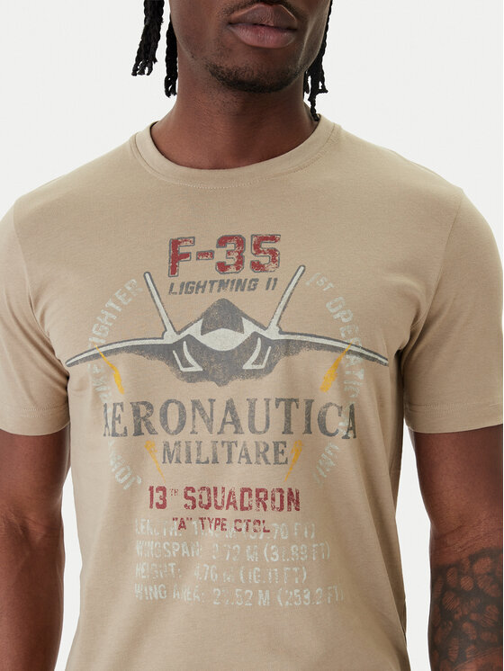 Aeronautica Militare Aeronautica Militare Camiseta 261TS2536UJ00641 Beis Regular Fit