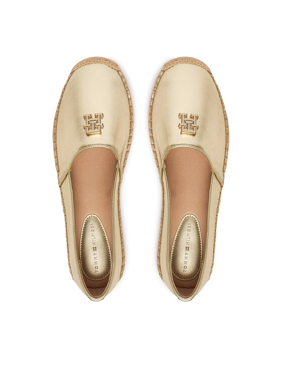 Tommy Hilfiger Espadrile Tommy Hilfiger Th Logo Gold Espadrille FW0FW09473 Auriu