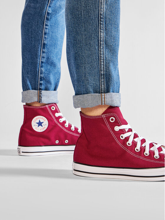Converse Кеди Converse All Star Hi Maroon M9613 Бордовий