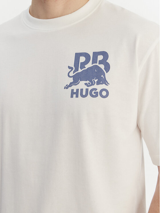 HUGO HUGO Camiseta Delel_RB 50564572 Blanco Relaxed Fit