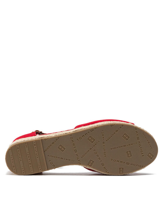 Tommy Hilfiger Espadrile Tommy Hilfiger Rope Wedge Sandal T3A7-32185-0048 S Rdeča