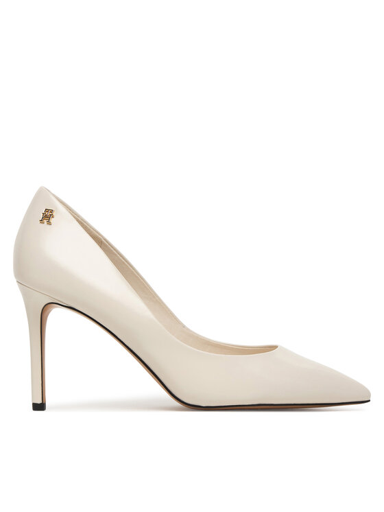 Tommy Hilfiger Szpilki Tommy Hilfiger Essential Pointed Pump FW0FW09362 Écru