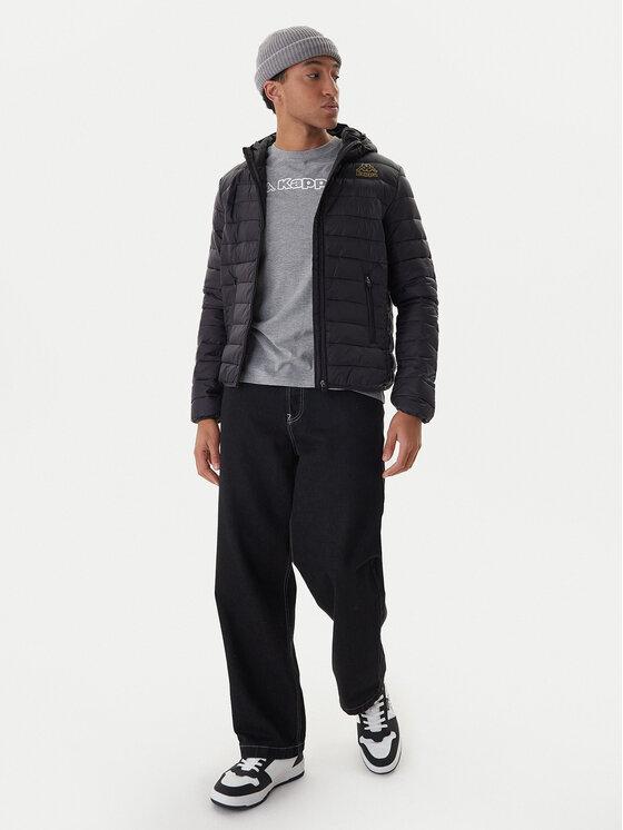 Kappa Kappa Átmeneti kabát Logo Astrom 34243TW Fekete Slim Fit