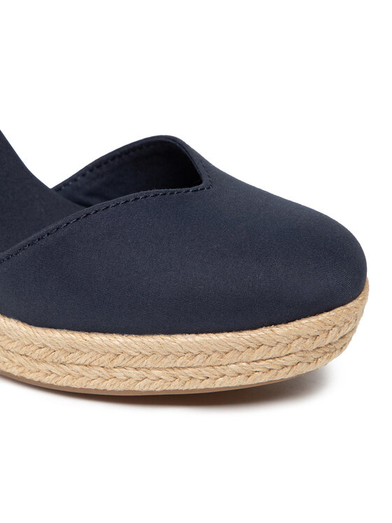 Tommy Hilfiger Espadryle Tommy Hilfiger Basic Closed Toe High Wedge FW0FW04786 Granatowy