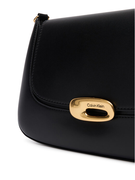 Calvin Klein Táska Calvin Klein Hardware Flap Medium Crossbody LV04F3401G Fekete