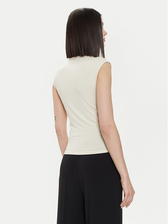 Gina Tricot Gina Tricot Top 20883 Écru Slim Fit