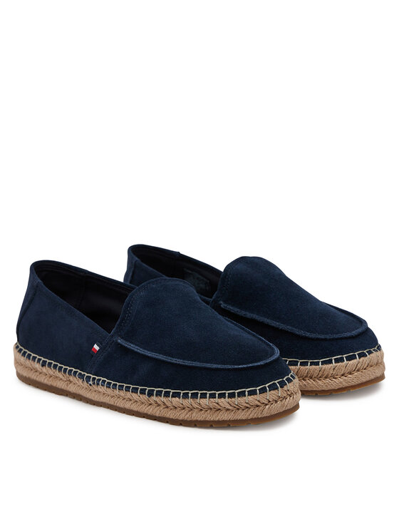 Tommy Hilfiger Espadrilky Tommy Hilfiger Hilfiger Flex Espa Suede Loafer FM0FM05392 Tmavomodrá