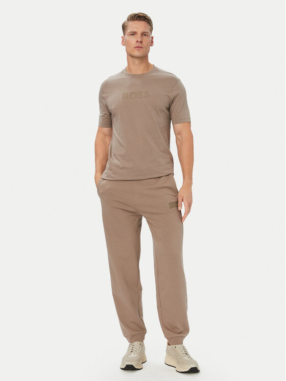 BOSS BOSS Camiseta Logo 50553652 Beige oscuro Regular Fit