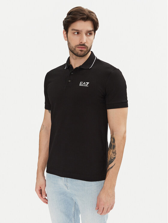 EA7 Emporio Armani EA7 Emporio Armani Polo 8NPF16 PJVUZ 1200 Crna Slim Fit