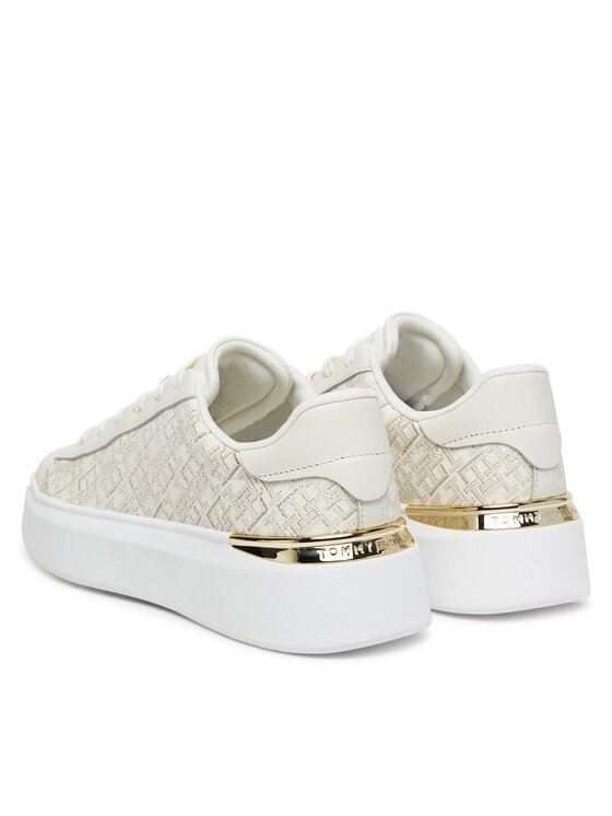 Tommy Hilfiger Snīkeri Tommy Hilfiger Monogram Platform Snk FW0FW09155 Écru