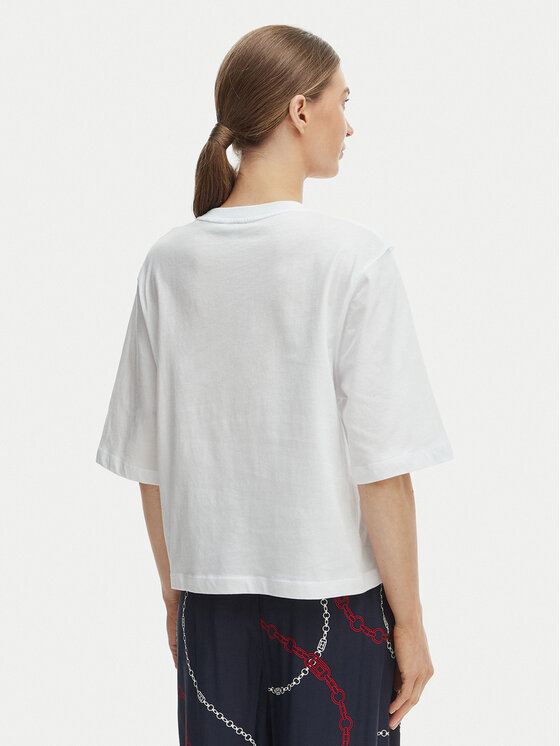 Tommy Hilfiger Tommy Hilfiger Camiseta WW0WW47811 Blanco Relaxed Fit
