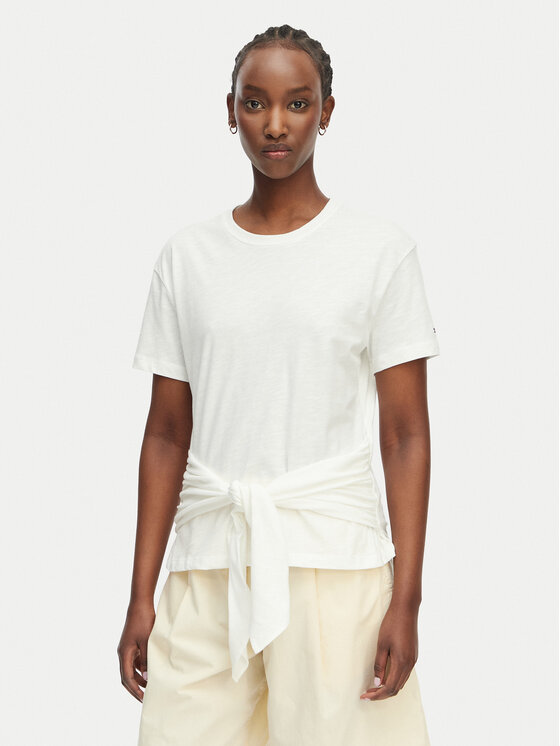 Tommy Hilfiger Tommy Hilfiger Camiseta WW0WW49256 Blanco Relaxed Fit