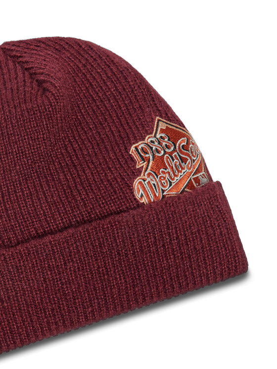 New Era Шапкa New Era LA Dodgers World Series Patch Cuff Knit Beanie 60580732 Червоний