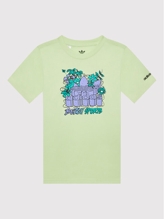 adidas adidas Футболка Graphic Stoked Beach HF7434 Жовтий Regular Fit