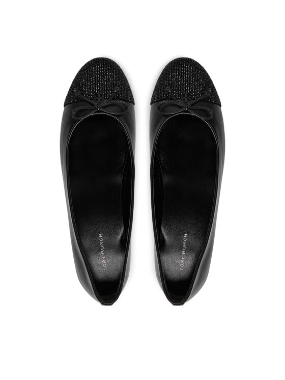 Tory Burch Балетки Tory Burch Cap-Toe Pave Ballet 166214 Чорний