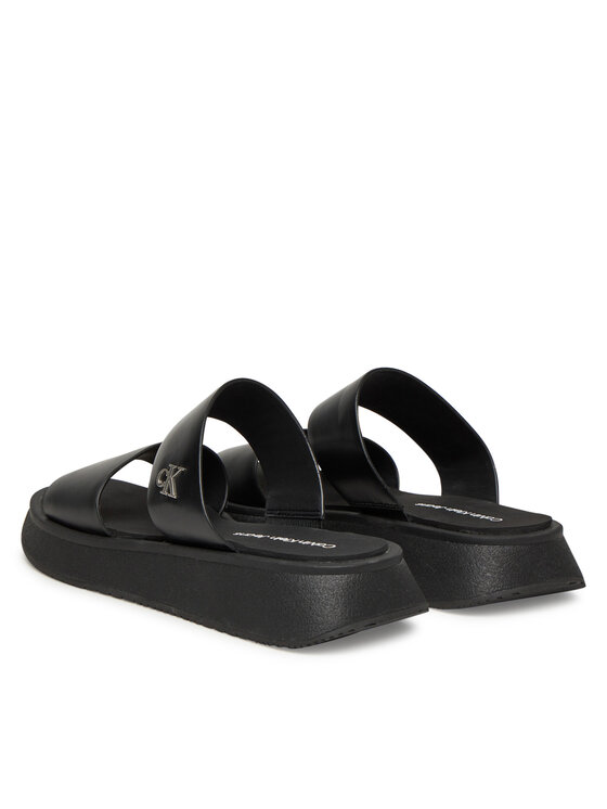 Calvin Klein Jeans Natikači Calvin Klein Jeans Sandal Slide Double Strap YW0YW01694 Črna