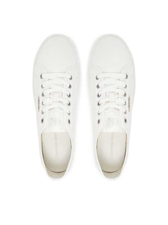 Calvin Klein Jeans Tenisówki Calvin Klein Jeans Ess Vulc Low Mg Cv YM0YM01301 Biały