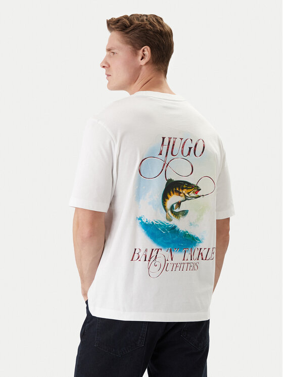 HUGO HUGO Camiseta Nofishix 50554370 Blanco Regular Fit