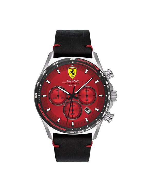 Scuderia Ferrari Pulkstenis Scuderia Ferrari Pilota Evo 0830713 Melns