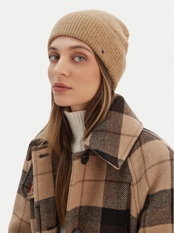 Tommy Hilfiger Berretto Tommy Hilfiger Th Flag Fluffy AW0AW17779 Beige
