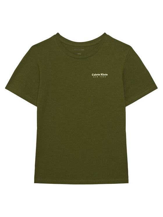 Calvin Klein Jeans Calvin Klein Jeans Camiseta Minimal Logo IB0IB02608 Verde Regular Fit