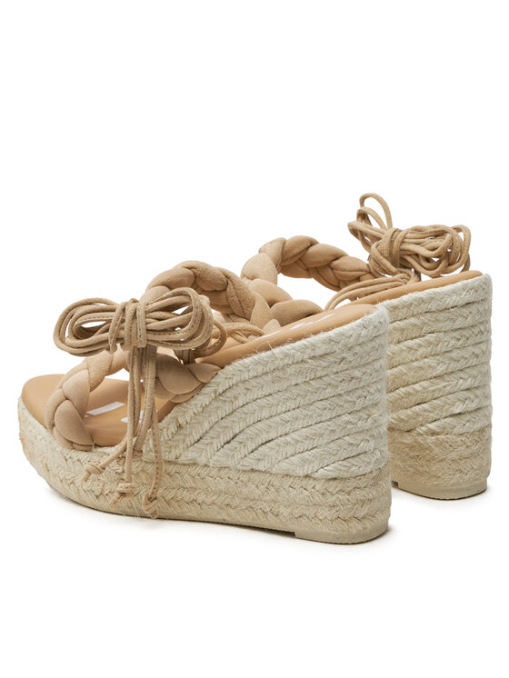 Manebi Еспадрильї Manebi Hamptons Two Braided Bands Wedge Espadrilles M 1.1 WE Бежевий