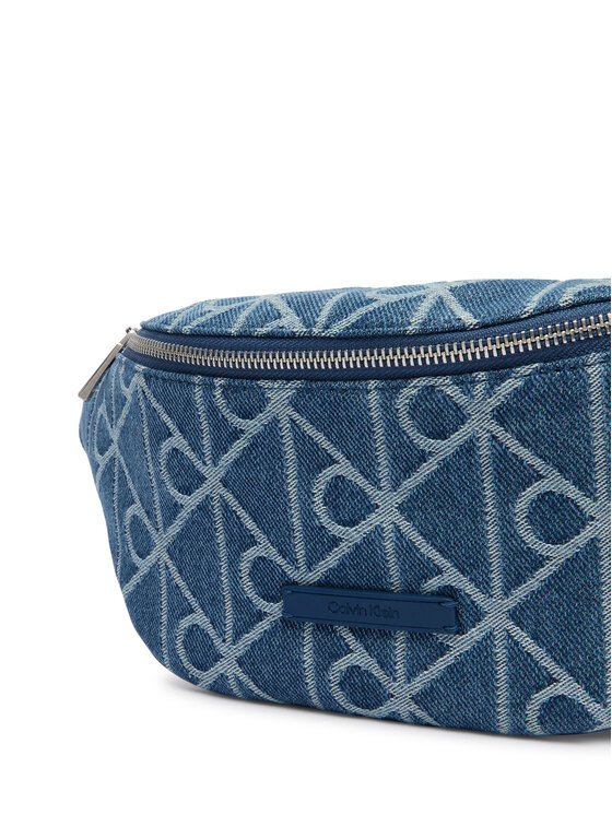 Calvin Klein Borsetă Calvin Klein Emblem Aop Denim Waistbag LV04D3430G Albastru