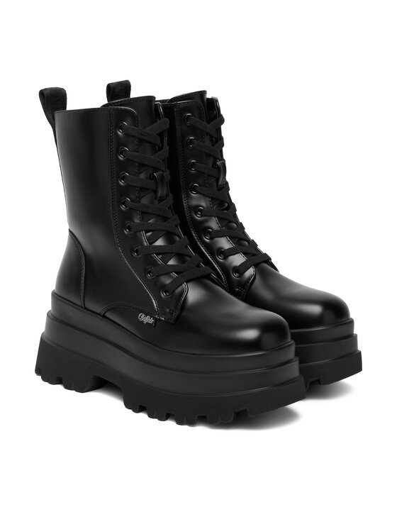 Buffalo Šnurovacia obuv Buffalo Jupiter Lace Up Mid 1622609 Čierna