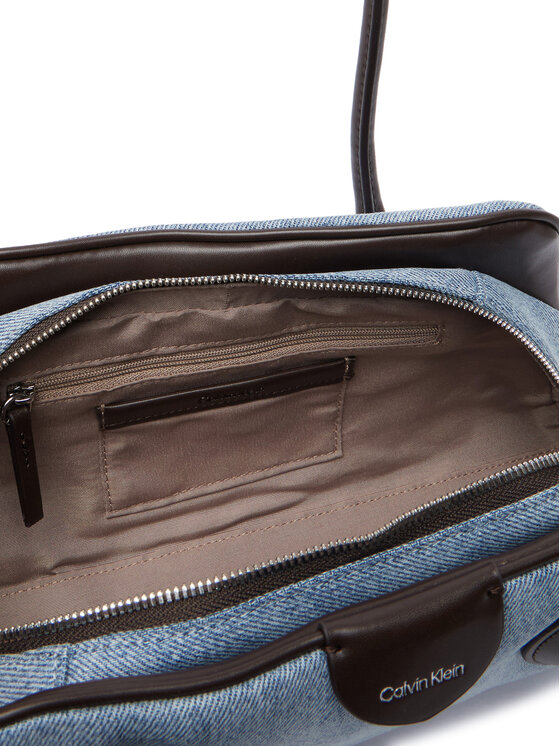 Calvin Klein Geantă Calvin Klein Emblem Trio Denim Shoulder Bag LV04F3830G Albastru