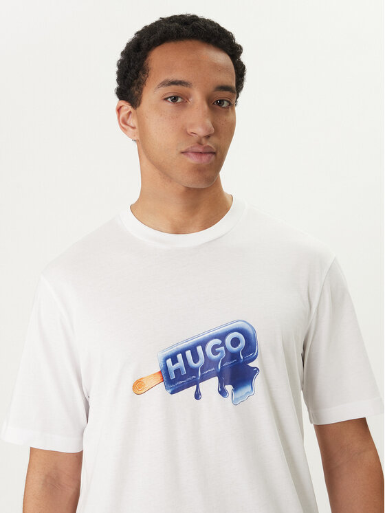 HUGO HUGO Camiseta 50560049 Blanco Regular Fit