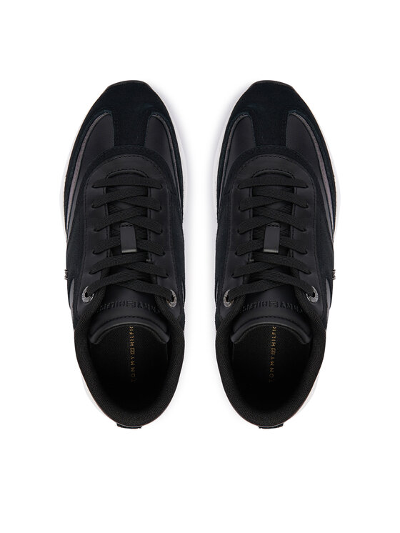 Tommy Hilfiger Sportcipők Tommy Hilfiger Th Modern Sporty Runner Leather FW0FW09590 Fekete