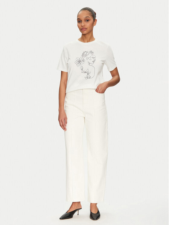 Vila Vila Футболка Sybil 14108062 Білий Regular Fit