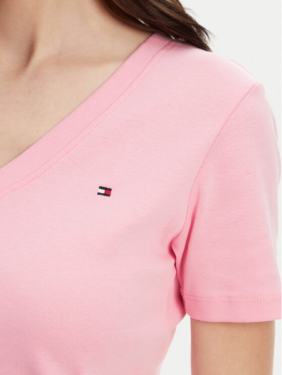 Tommy Hilfiger Tommy Hilfiger Camiseta New Cody WW0WW40584 Rosa Slim Fit