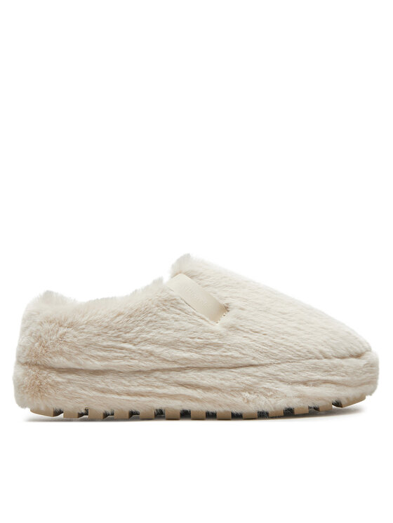 Calvin Klein Jeans Papuci de casă Calvin Klein Jeans Home Anke Slipper Wn Fur YW0YW01596 Écru