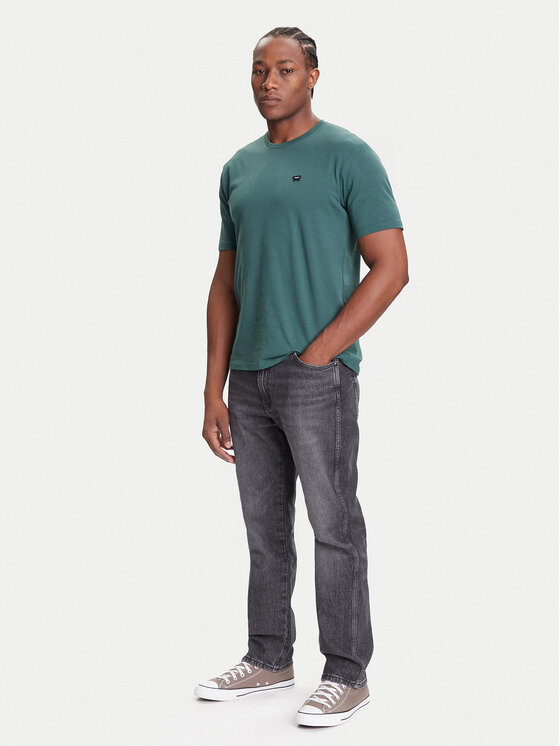 Wrangler Wrangler Camiseta Sign Off 112371479 Verde Regular Fit