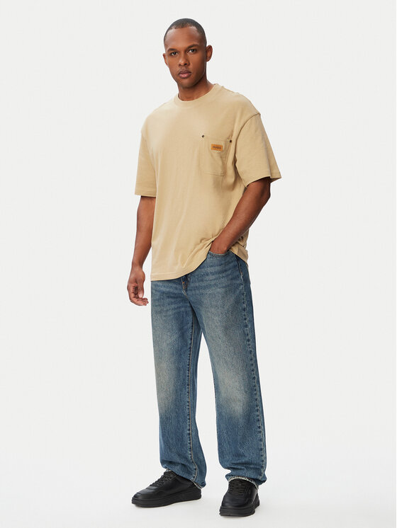 HUGO HUGO Camiseta Nevado 50564045 Beis Loose Fit