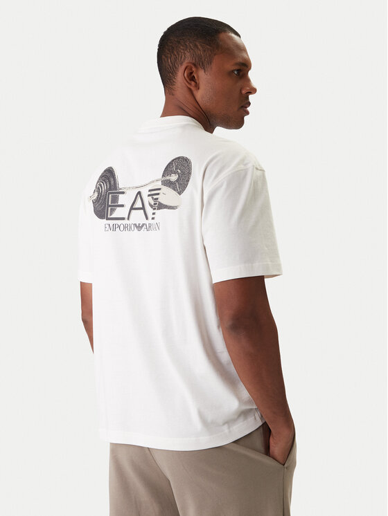 EA7 Emporio Armani EA7 Emporio Armani Camiseta 7M001402 AF22264 U0004 Écru Regular Fit