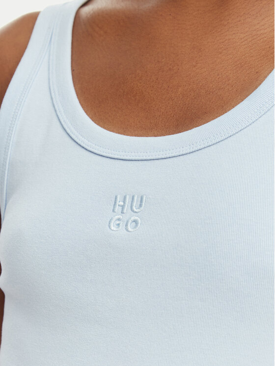 HUGO HUGO Топ Datamia 50514489 Світло-синій Slim Fit