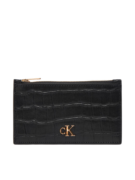 Calvin Klein Custodie per carte di credito Calvin Klein Ck Croc 6 Cc Cardcase LV04F1094G Nero