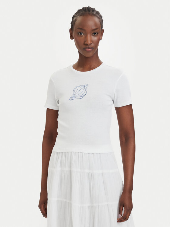 ONLY ONLY Camiseta Kira 15346419 Blanco Regular Fit