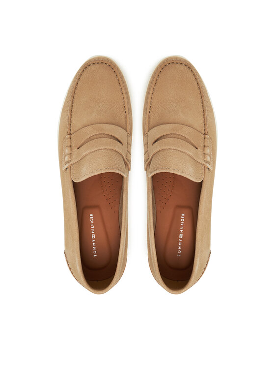 Tommy Hilfiger Mokasini Tommy Hilfiger Nubuck P Loafer FM0FM05350 Bež