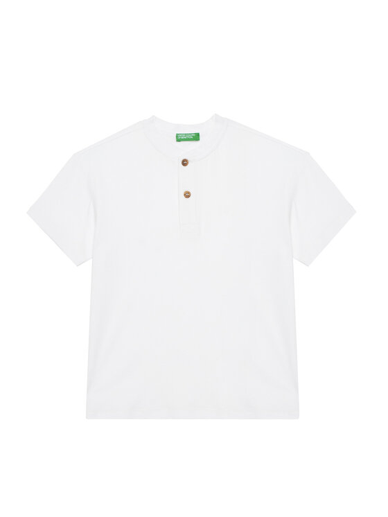 United Colors Of Benetton United Colors Of Benetton Marškinėliai 3F4JC10NN Balta Regular Fit