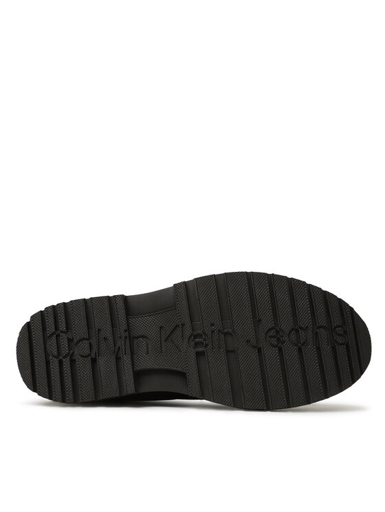 Calvin Klein Jeans Polacchine Calvin Klein Jeans Chunky Combat Laceup Boot Rub YW0YW01066 Nero