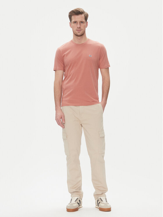 Lee Lee Футболка Patch 112364539 Рожевий Regular Fit