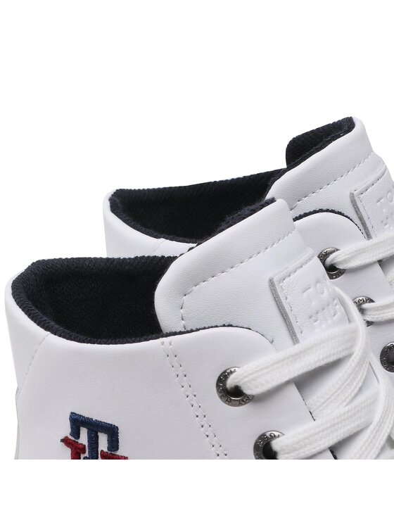 Tommy Hilfiger Сникърси Tommy Hilfiger Th Hi Vulc Street Leather FM0FM04739 Бял
