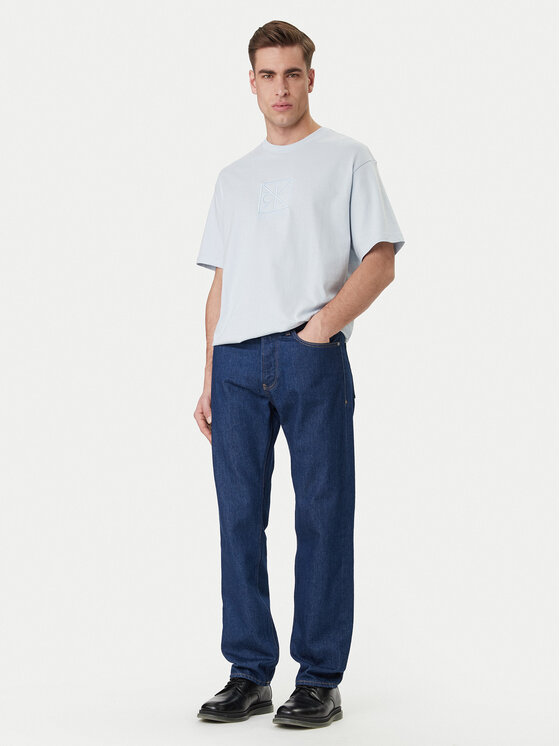 Calvin Klein Calvin Klein Camiseta Emblem Graphic LV14RF817G Celeste Regular Fit