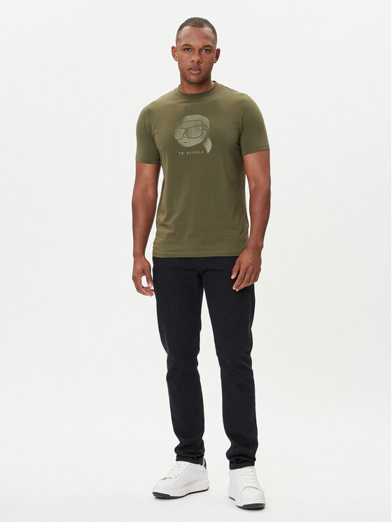 KARL LAGERFELD KARL LAGERFELD Camiseta 755032 554221 Verde Regular Fit