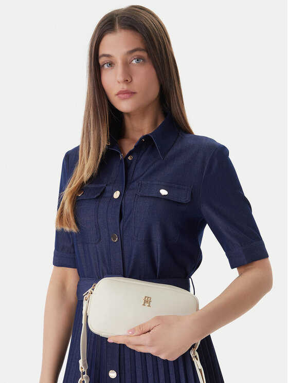 Tommy Hilfiger Ročna torba Tommy Hilfiger Th Essential Camera Bag AW0AW18370 Bež