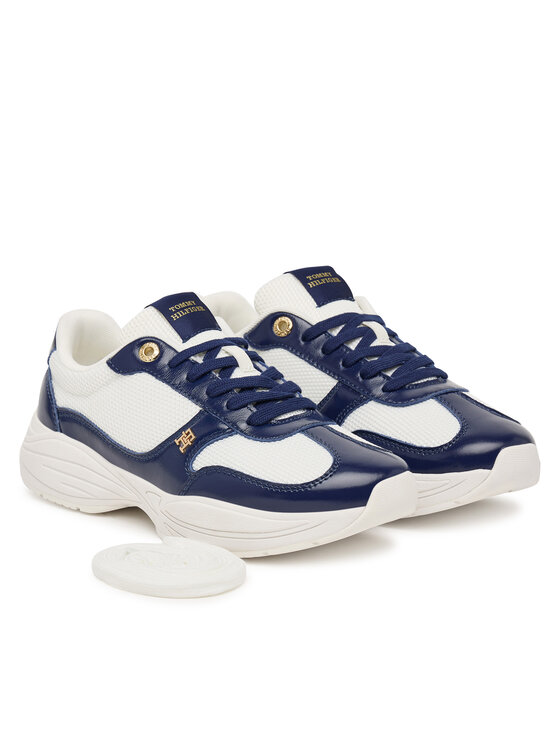 Tommy Hilfiger Snīkeri Tommy Hilfiger Modern Runner Shiny Leather FW0FW09413 Tumši zils